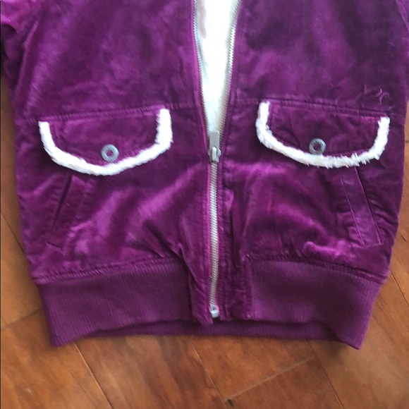 Hurley Jackets & Coats Nwot Hurley Fleece Lined Eggplant Bomber